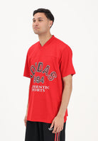 ADIDAS ORIGINALS T-shirt a manica corta JERSEY VARSITY FOOTBALL rossa da uomo KD0522 . ADIDAS ORIGINALS 