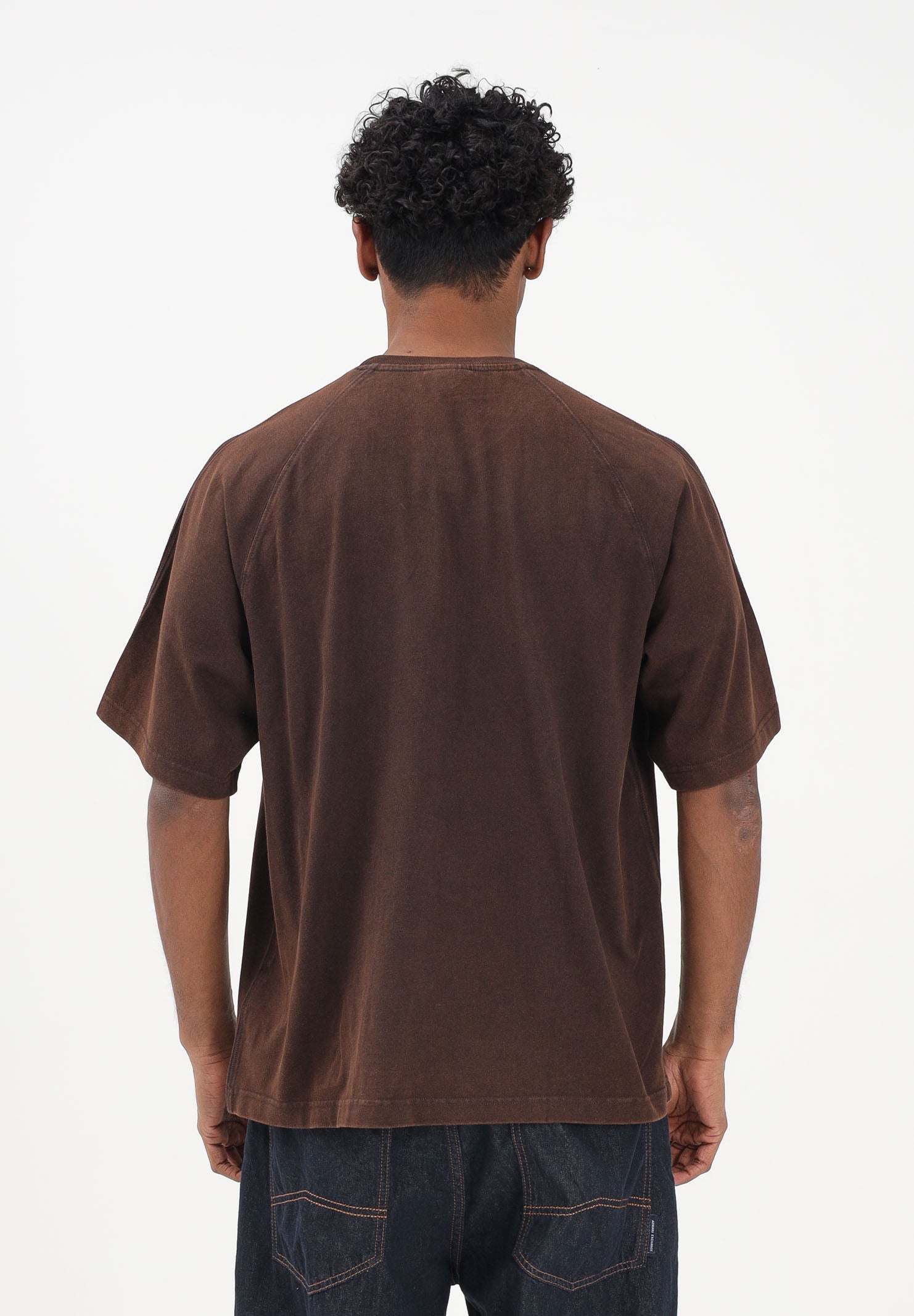 ADIDAS ORIGINALS T-shirt a manica corta Premium Essentials Retro Washed marrone da uomo KD0743 . ADIDAS ORIGINALS 