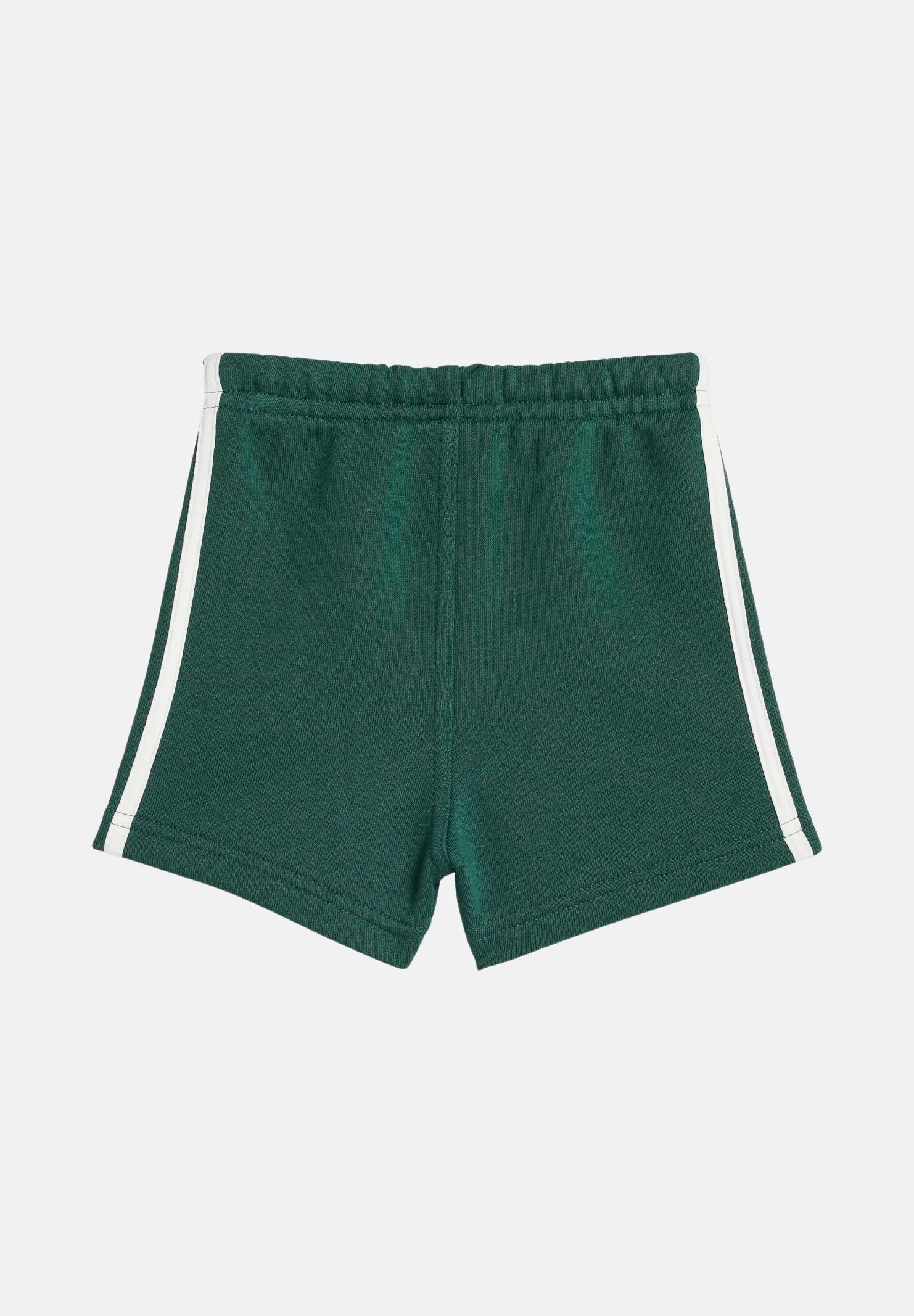 ADIDAS ORIGINALS Completo SET POLO E SHORTS Collegiate Green, verde neonato con iconiche 3 Strisce a contrasto KD1052 . ADIDAS ORIGINALS 
