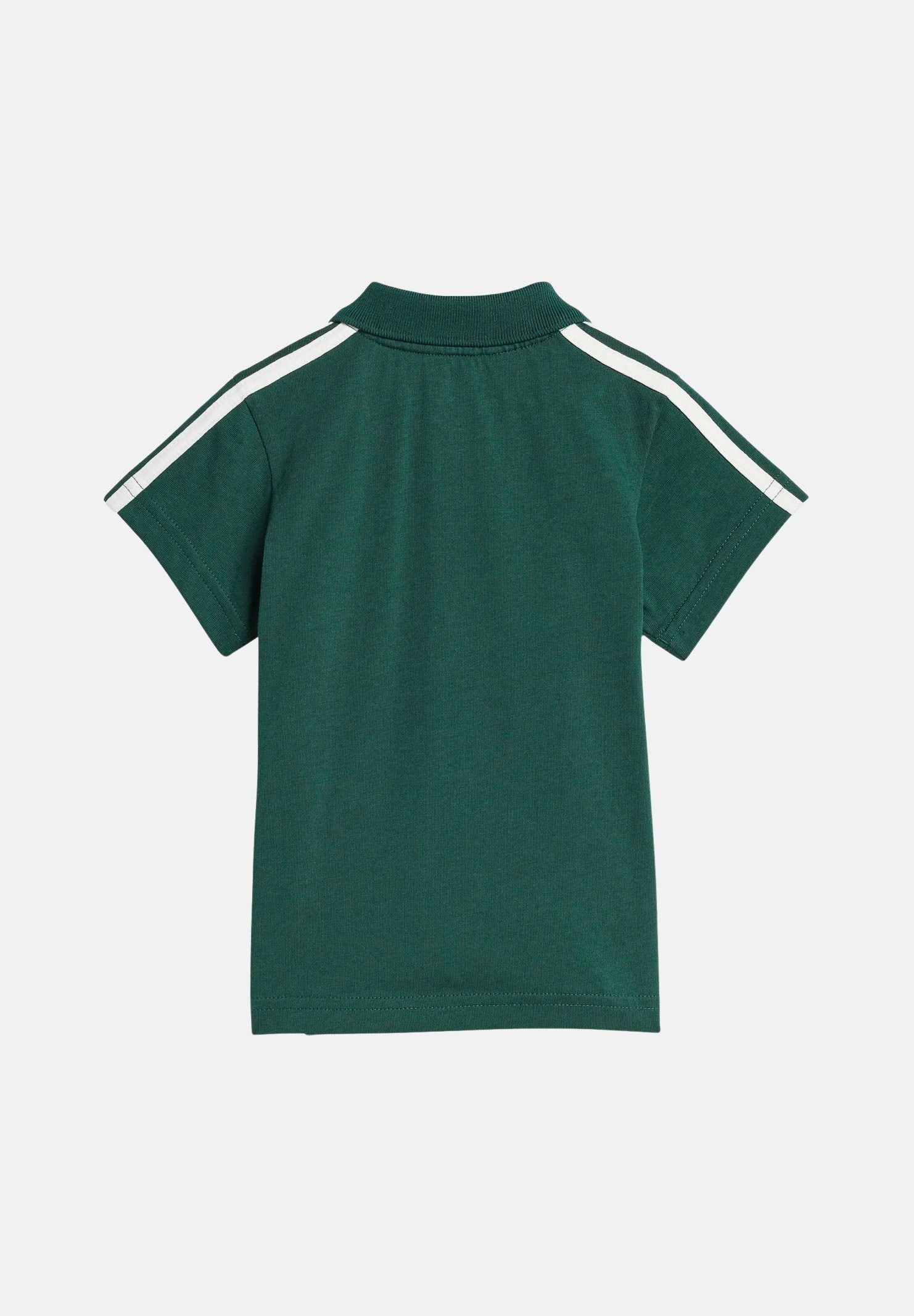 ADIDAS ORIGINALS Completo SET POLO E SHORTS Collegiate Green, verde neonato con iconiche 3 Strisce a contrasto KD1052 . ADIDAS ORIGINALS 