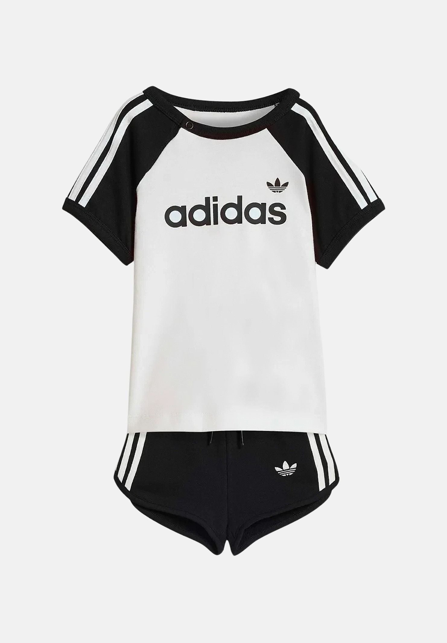 ADIDAS ORIGINALS Completino Sprinter bianco e nero da neonato KD1055 . ADIDAS ORIGINALS 