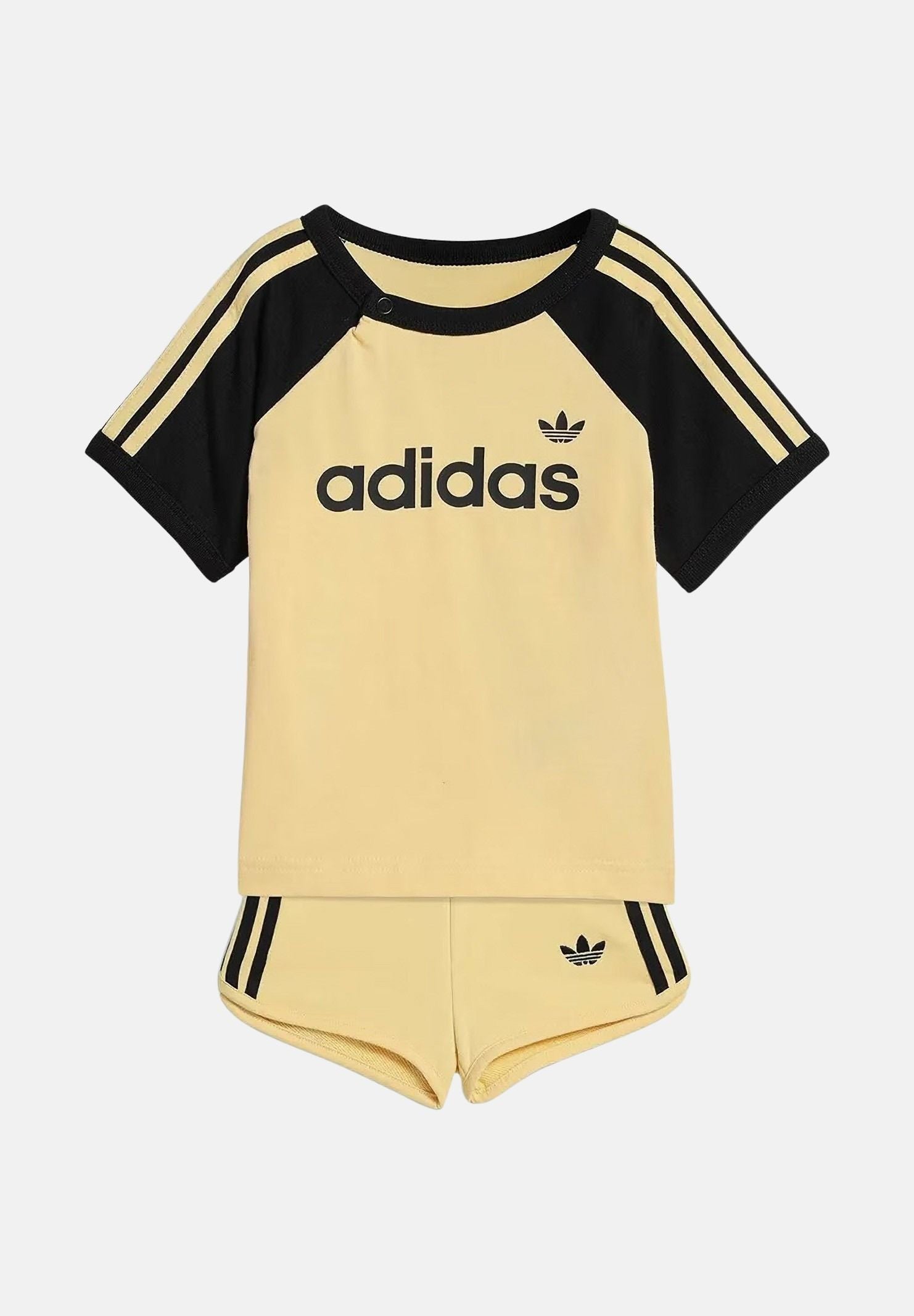 ADIDAS ORIGINALS Completino Sprinter giallo e nero da neonato KD1056 . ADIDAS ORIGINALS 