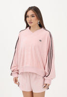 ADIDAS ORIGINALS Polo in spugna a manica lunga rosa da donna KD1400 . ADIDAS ORIGINALS 