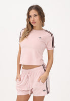 ADIDAS ORIGINALS T-shirt a manica corta Terry Towel Cali rosa da donna KD1410 . ADIDAS ORIGINALS 