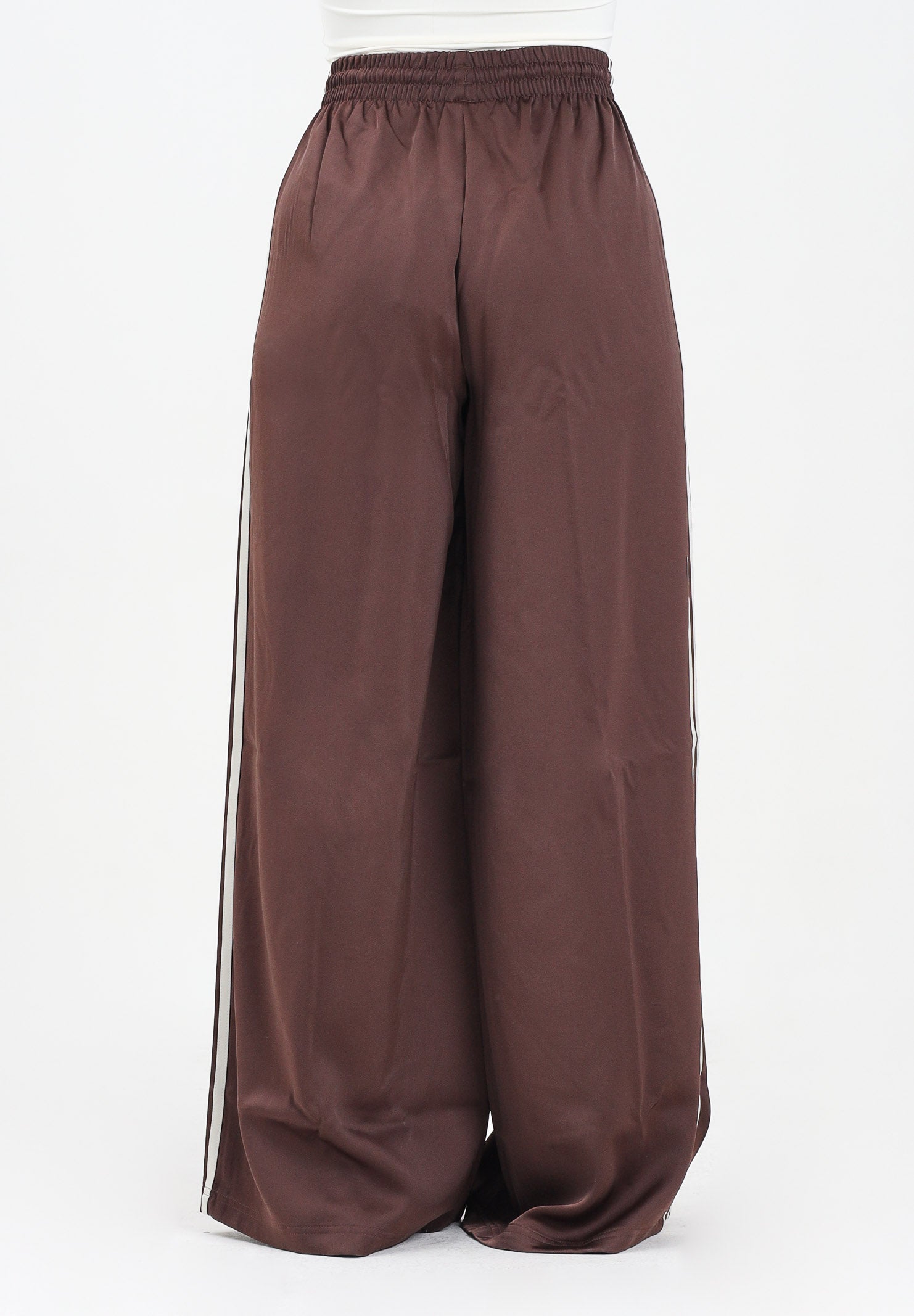 ADIDAS ORIGINALS Pantalone sportivo adicolor Satin Wide Leg marrone da donna KD2541 . ADIDAS ORIGINALS 