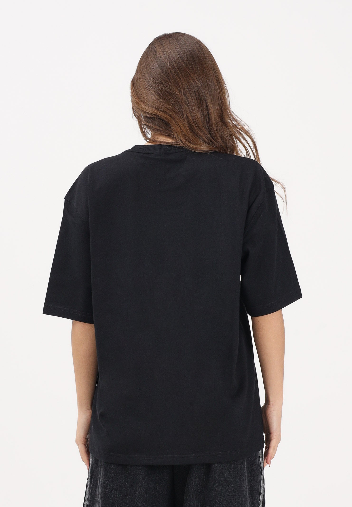 ADIDAS ORIGINALS T-shirt a manica corta AOP nera da donna KD2822 . ADIDAS ORIGINALS 