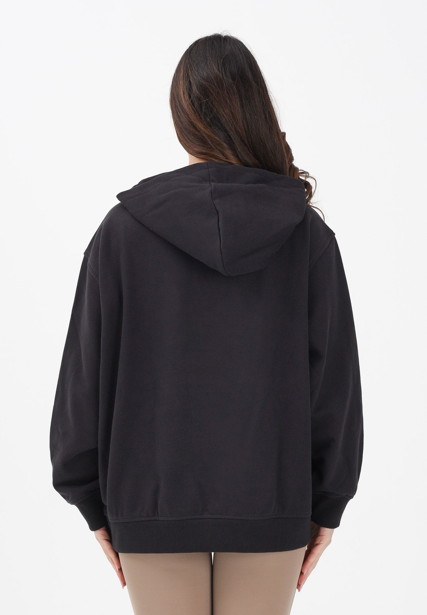 ADIDAS ORIGINALS Felpa con cappuccio Aop nera da donna KD2823 . ADIDAS ORIGINALS 