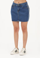 ADIDAS ORIGINALS Gonna corta 3-Stripes in denim medio da donna KD2901 . ADIDAS ORIGINALS 