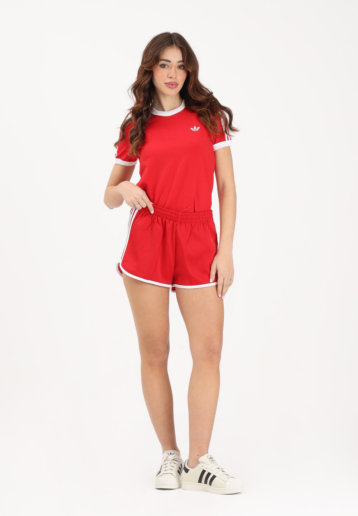 ADIDAS ORIGINALS Shorts sportivo Sprinter 3-Stripes rosso da donna KD3716 . ADIDAS ORIGINALS 