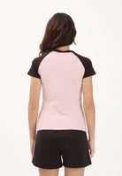 ADIDAS ORIGINALS T-shirt a manica corta SST rosa e marrone da donna KD3800 . ADIDAS ORIGINALS 