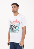 ADIDAS ORIGINALS T-shirt a manica corta Archive Anime Football bianca da uomo KD3826 . ADIDAS ORIGINALS 