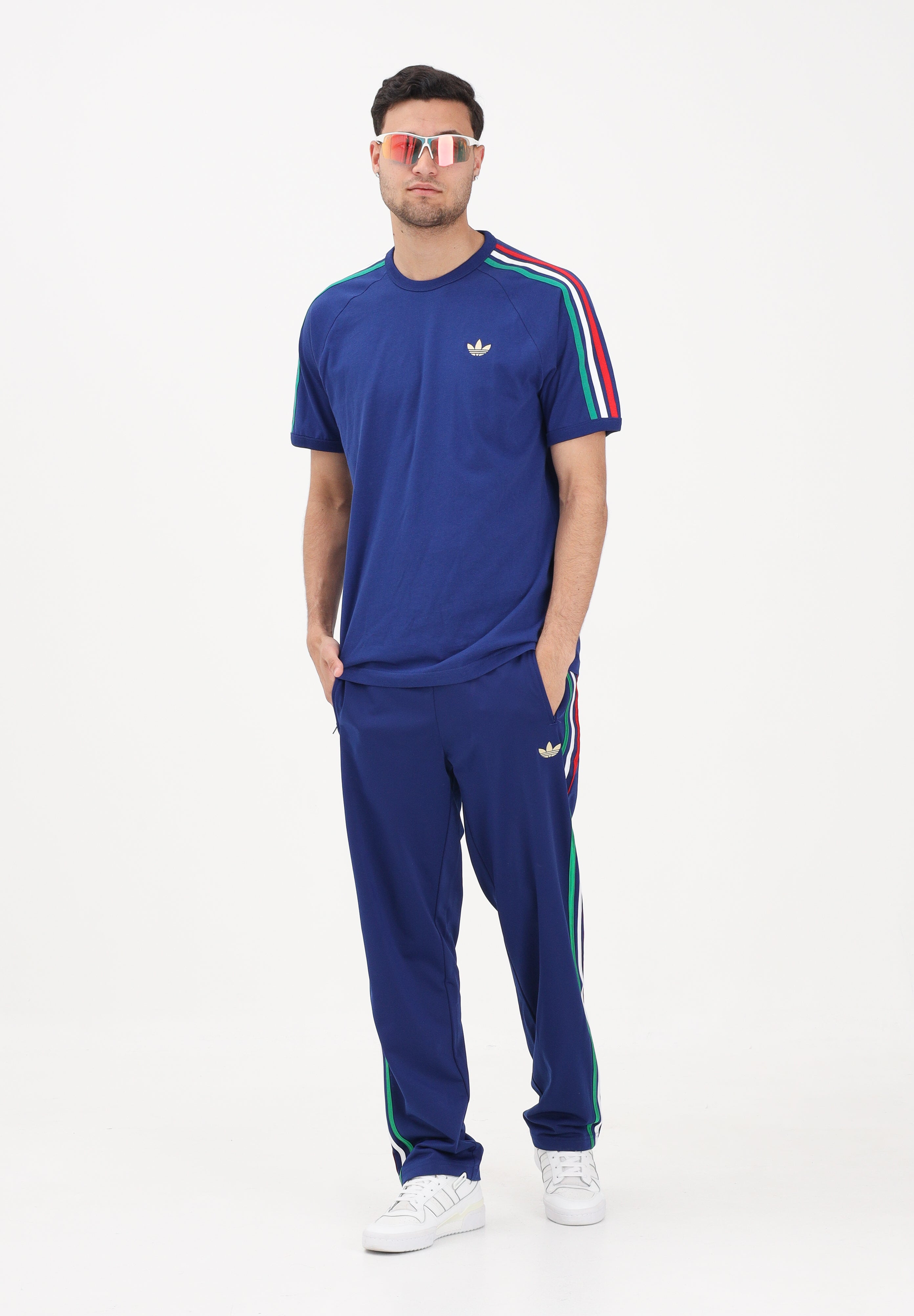 ADIDAS ORIGINALS pantaloni sportivi Firebird Track Pants Victory Blue / Bold Green / White blu elettrico con dettagli verde, bianco e rosso uomo KD3835 . ADIDAS ORIGINALS 