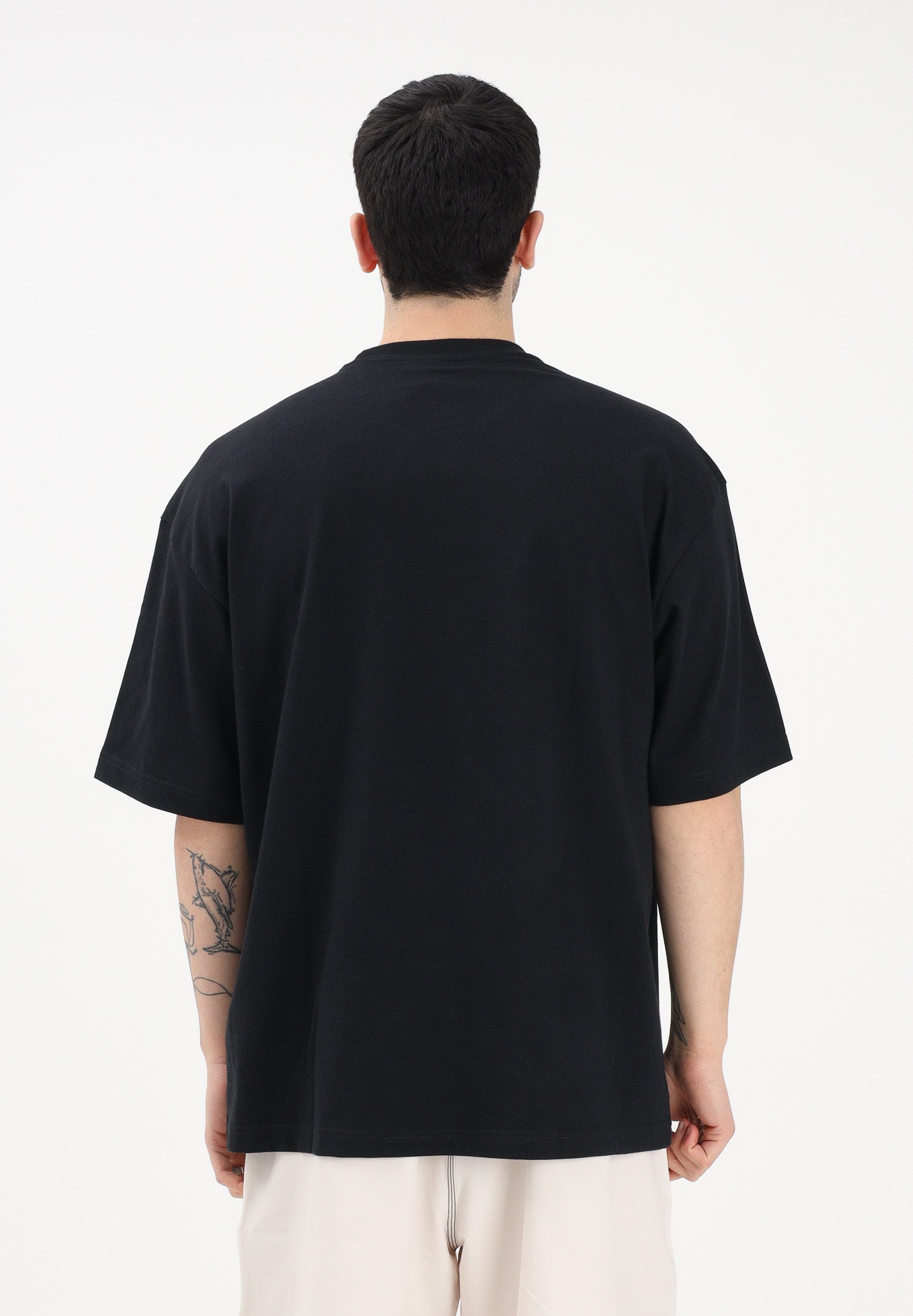 ADIDAS ORIGINALS T-shirt a manica corta ADICOLOR TREFOIL nera da uomo KD4091 . ADIDAS ORIGINALS 