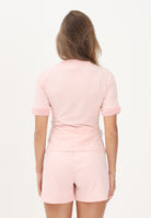 ADIDAS ORIGINALS T-shirt Cali Tee with Knitted Crochet Details Sandy Pink rosa donna. KD4317 . ADIDAS ORIGINALS 