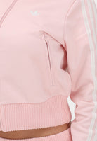 ADIDAS ORIGINALS Felpa con zip Firebird rosa da donna con dettagli in maglia all'uncinetto KD4321 . ADIDAS ORIGINALS 
