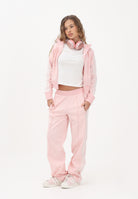 ADIDAS ORIGINALS Felpa con zip Firebird rosa da donna con dettagli in maglia all'uncinetto KD4321 . ADIDAS ORIGINALS 