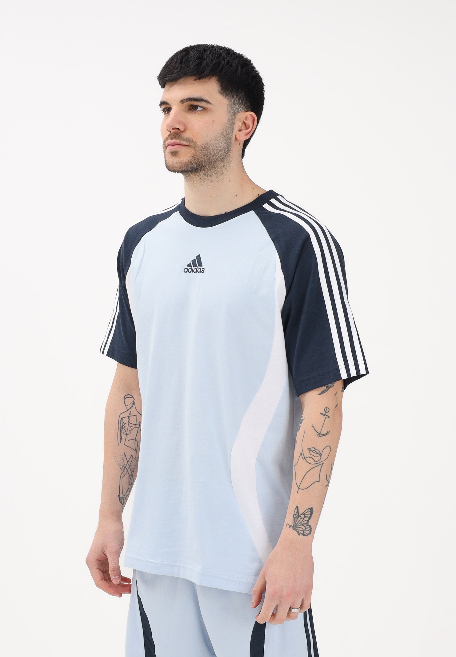 ADIDAS ORIGINALS T-shirt a manica corta Adicolor Teamgeist celeste da uomo KD4350 . ADIDAS ORIGINALS 