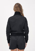 ADIDAS ORIGINALS Felpa con zip Firebird nera da donna con dettagli in maglia all'uncinetto KD5455 . ADIDAS ORIGINALS 