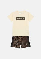 ADIDAS ORIGINALS Completino AOP panna e marrone da neonato KD5823 . ADIDAS ORIGINALS 