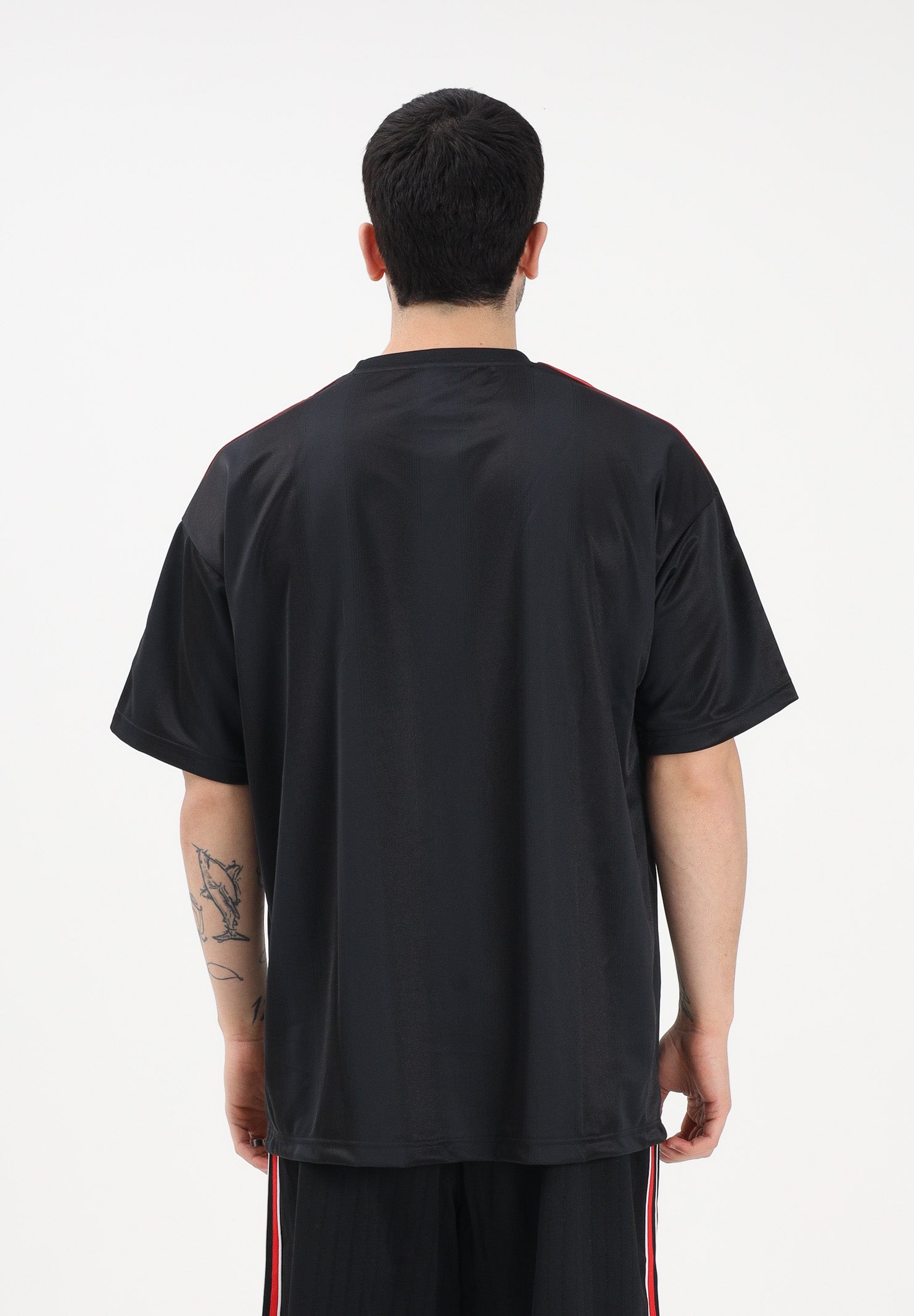 ADIDAS ORIGINALS T-shirt a manica corta Adicolor Jacquard nera da uomo KD5831 . ADIDAS ORIGINALS 