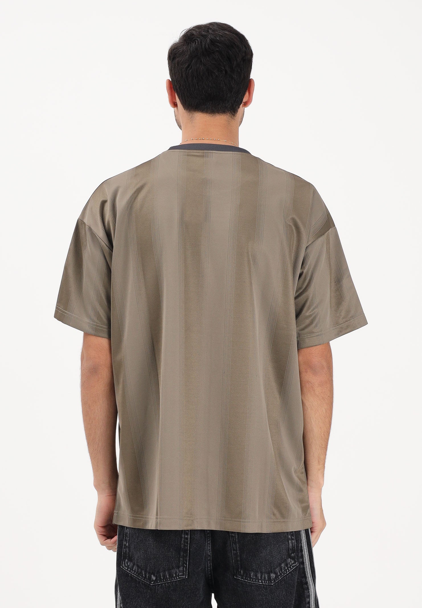 ADIDAS ORIGINALS T-shirt a manica corta adidas Adicolor jacquard verde militare da uomo KD5832 . ADIDAS ORIGINALS 