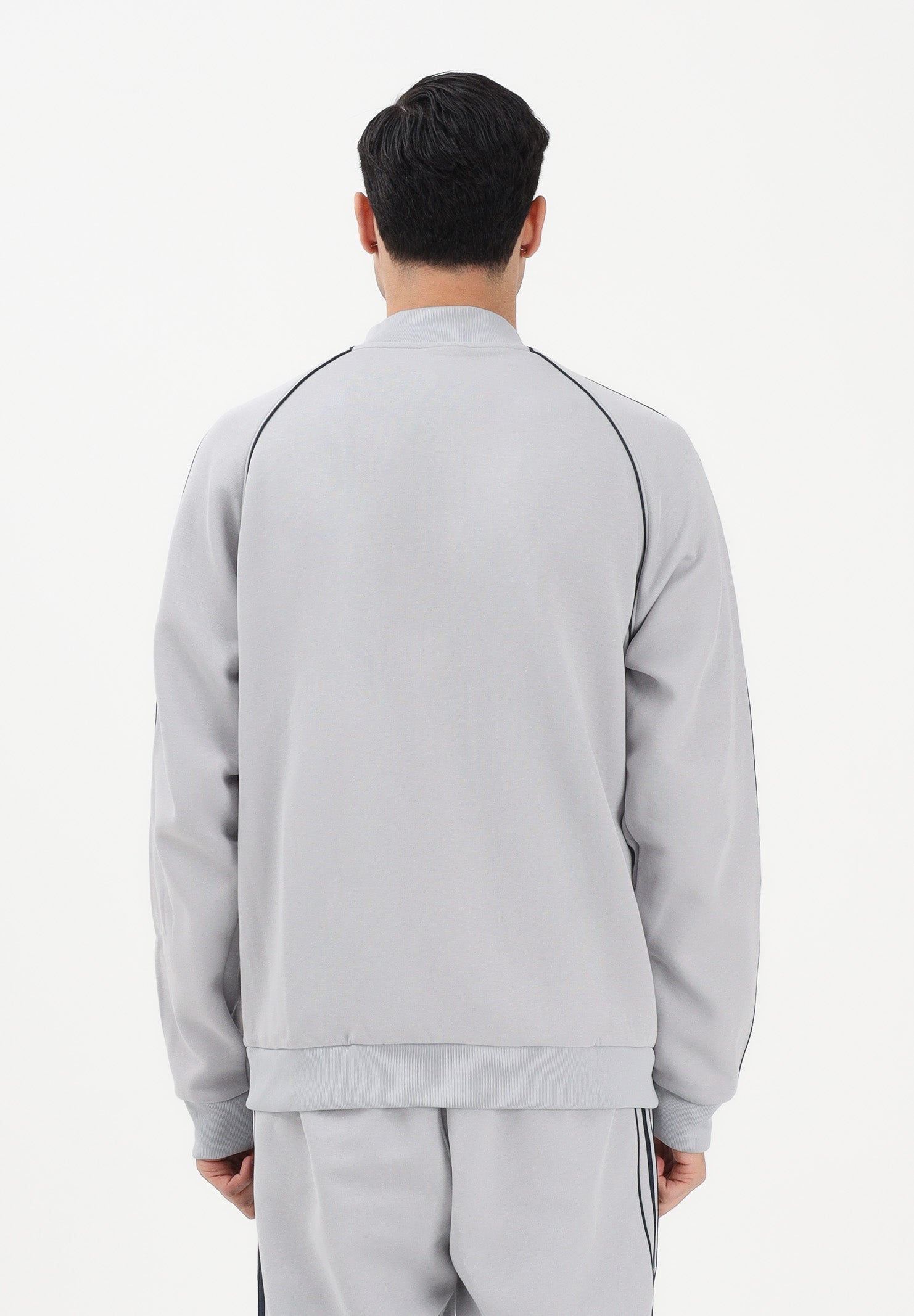 ADIDAS ORIGINALS Felpa con zip Adicolor 2.0. grigia e blu da uomo KD5839 . ADIDAS ORIGINALS 