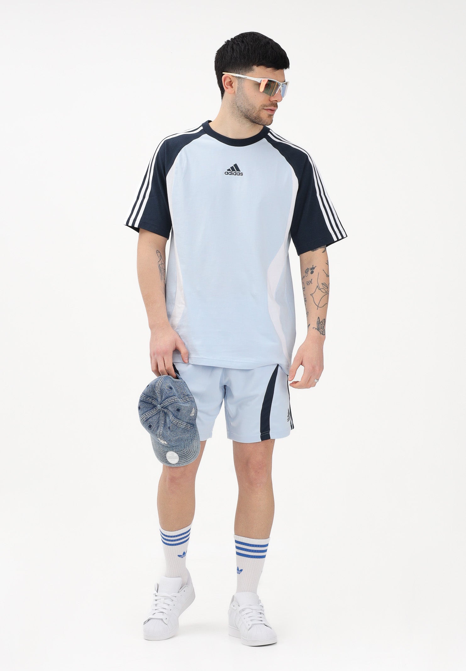 ADIDAS ORIGINALS Shorts sportivo TEAMGEIST ADICOLOR celeste da uomo KD5869 . ADIDAS ORIGINALS 