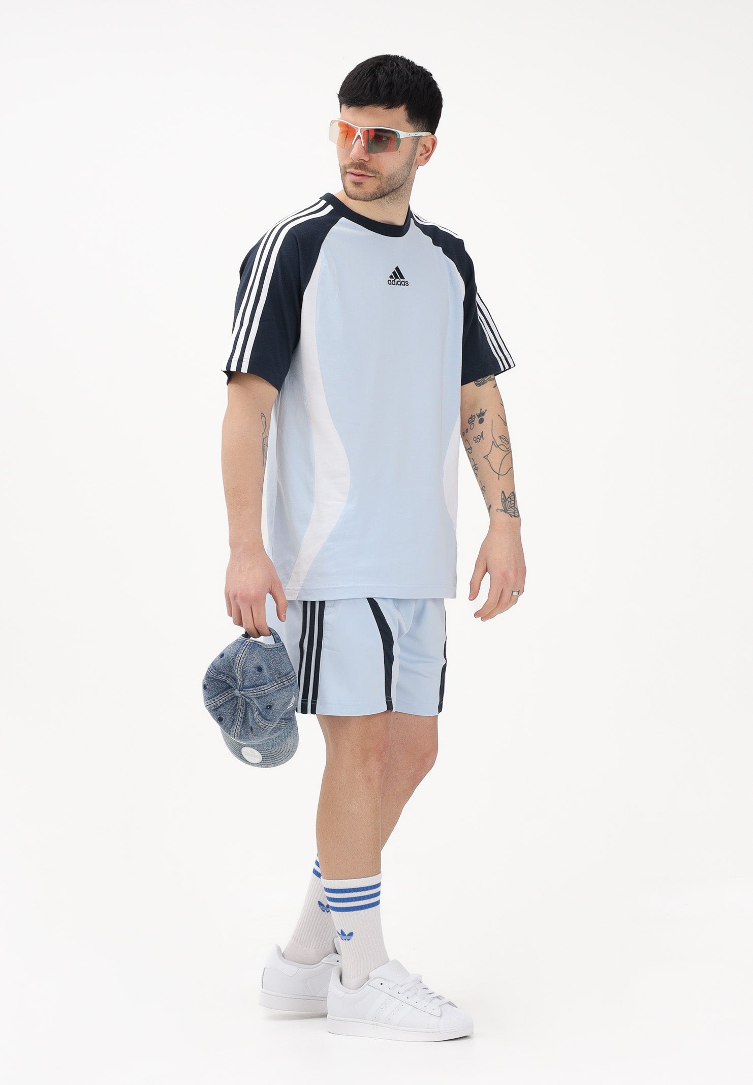 ADIDAS ORIGINALS Shorts sportivo TEAMGEIST ADICOLOR celeste da uomo KD5869 . ADIDAS ORIGINALS 