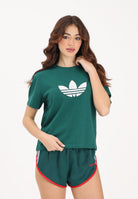 ADIDAS ORIGINALS T-shirt a manica corta TREFOIL verde da donna KD6227 . ADIDAS ORIGINALS 