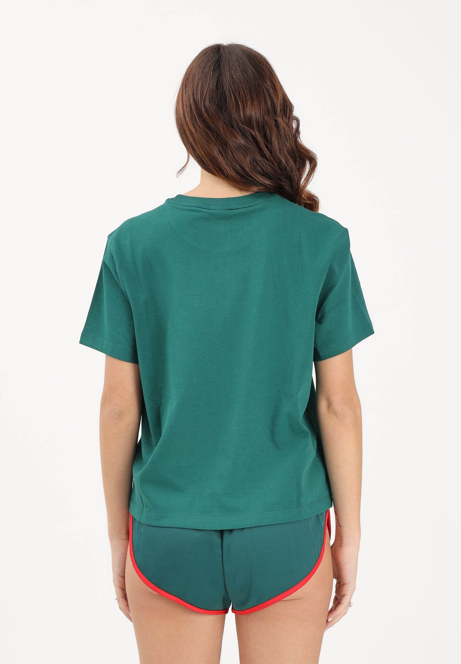 ADIDAS ORIGINALS T-shirt a manica corta TREFOIL verde da donna KD6227 . ADIDAS ORIGINALS 