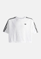 ADIDAS ORIGINALS T-shirt a manica corta Loose Boxy Jacquard bianca da bambina KD7830 . ADIDAS ORIGINALS 