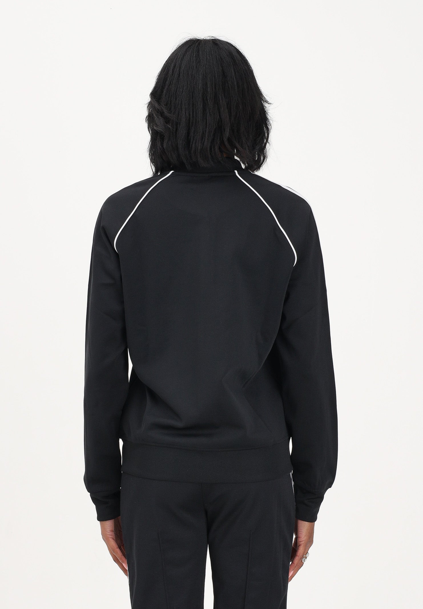 ADIDAS ORIGINALS Felpa con zip SST Classic nera da donna KD7986 . ADIDAS ORIGINALS 