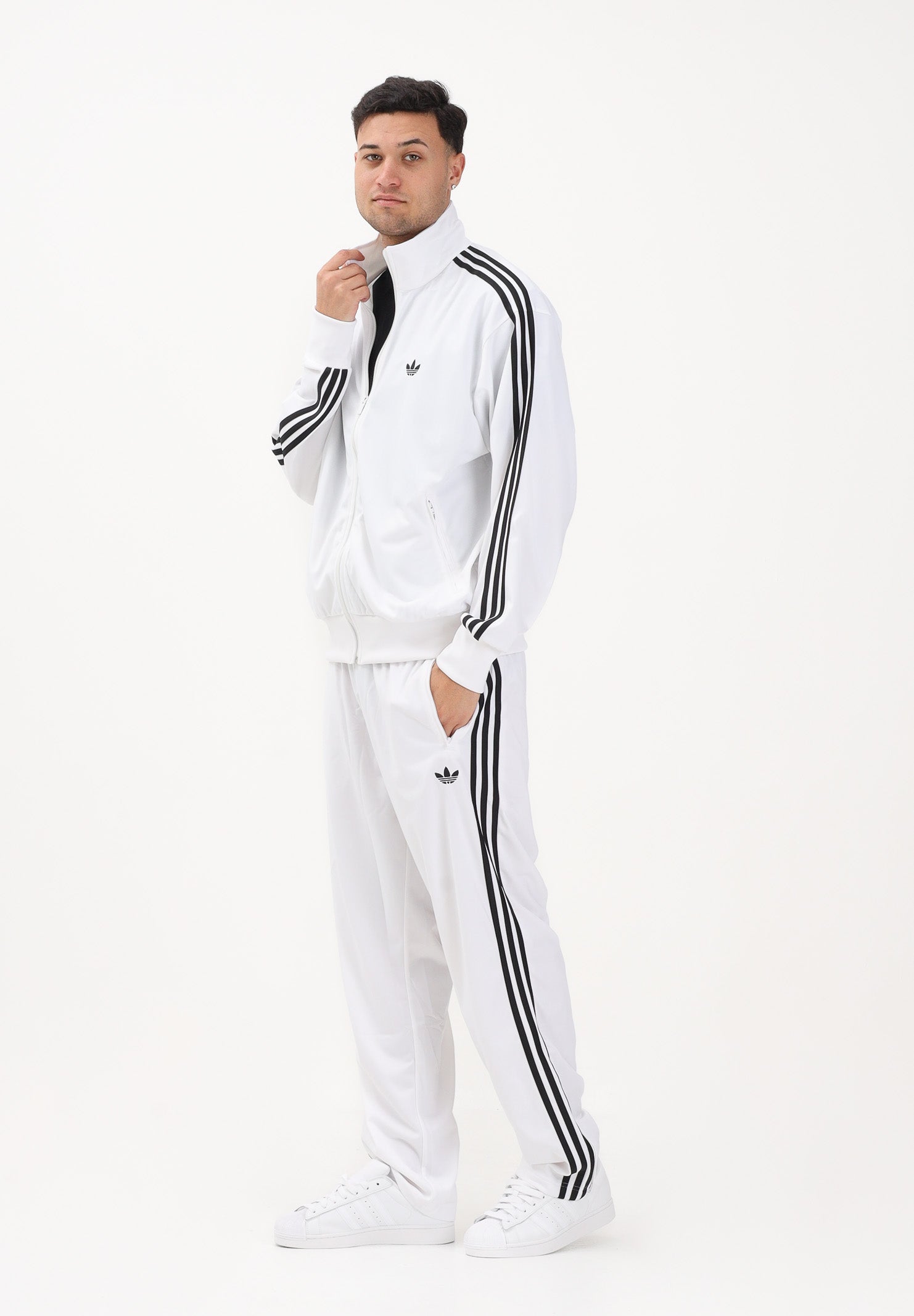 ADIDAS ORIGINALS Pantalone sportivo FIREBIRD bianco e nero da uomo KD8322 . ADIDAS ORIGINALS 