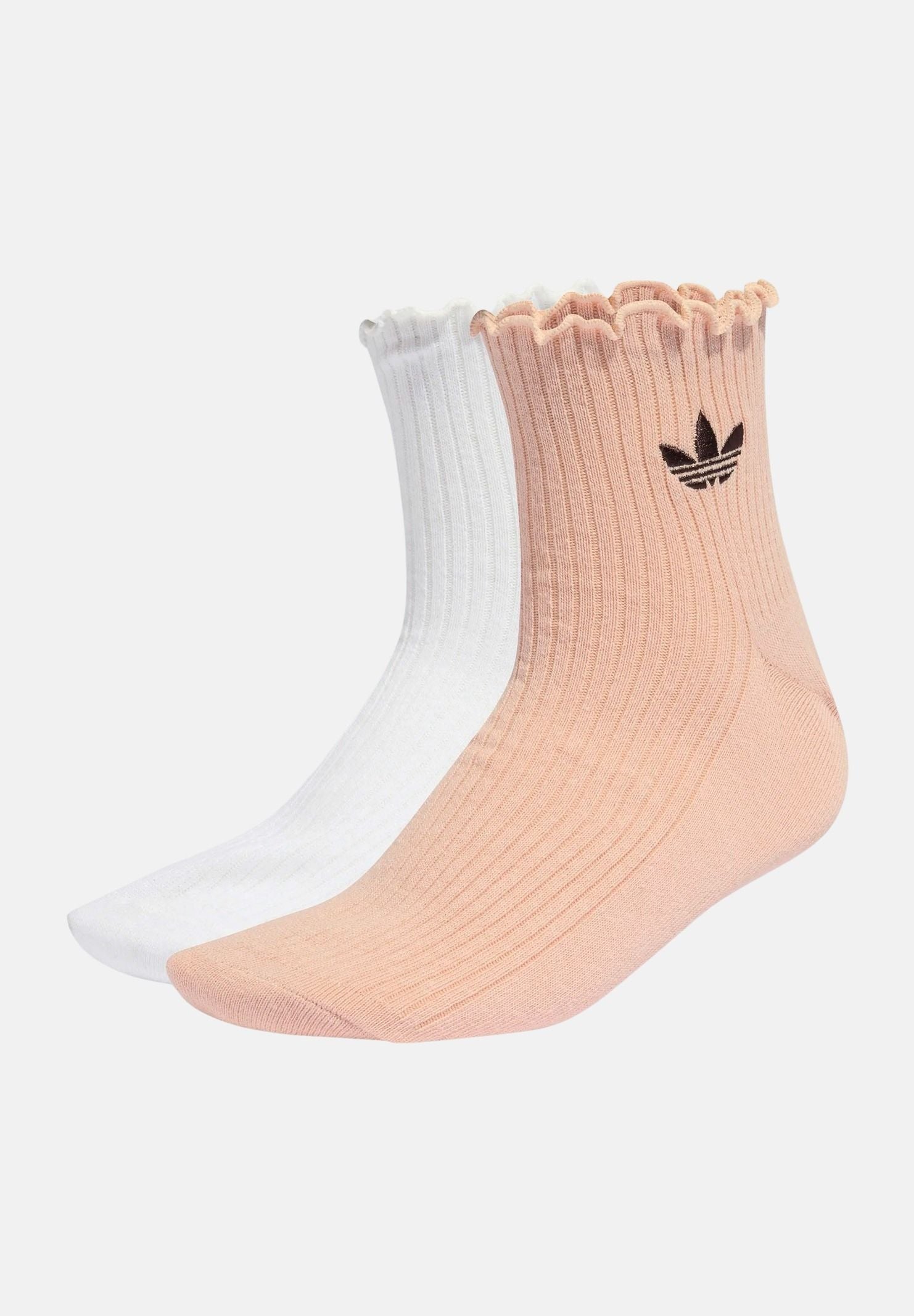 ADIDAS ORIGINALS Calzini (2paia) RUFFLE rosa e bianchi da donna KD8369 . ADIDAS ORIGINALS 