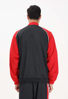 ADIDAS ORIGINALS Felpa con zip SST LOOSE MESH nera e rossa da uomo KE0115 . ADIDAS ORIGINALS 