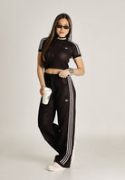 ADIDAS ORIGINALS Pantalone KNITTED CROCHET FIREBIRD marrone da donna<BR/> KE0201 . ADIDAS ORIGINALS 