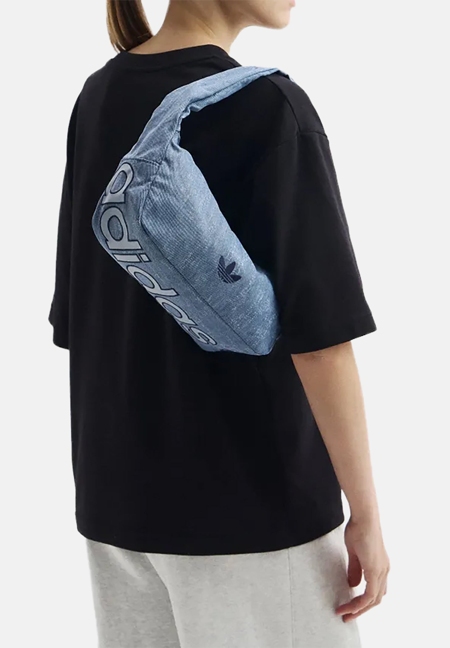 ADIDAS ORIGINALS Borsa a spalla Washed Effect in denim medio da donna KE0684 . ADIDAS ORIGINALS 