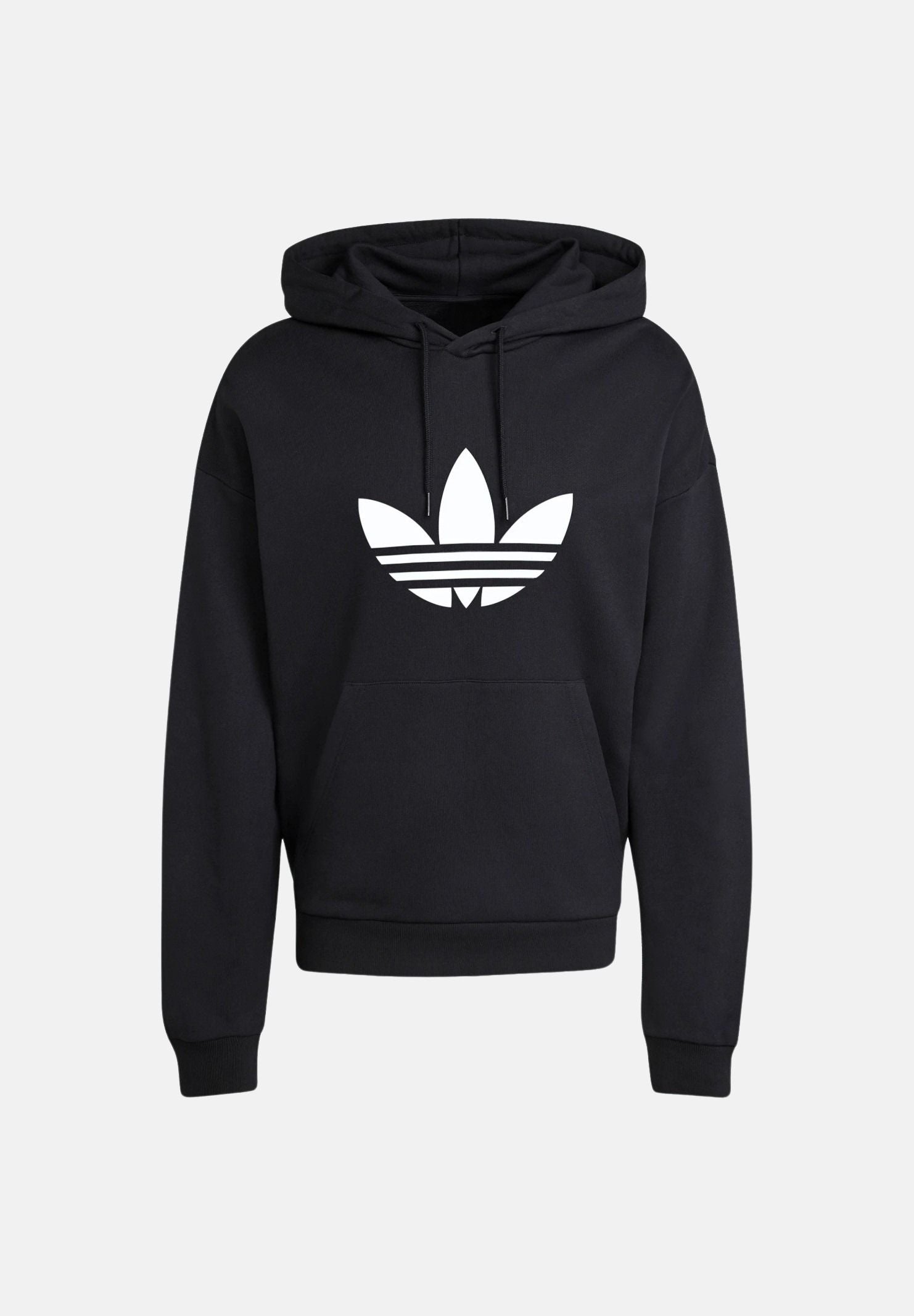 ADIDAS ORIGINALS Felpa con cappuccio Adicolor Trefoil nera da uomo KE0877 . ADIDAS ORIGINALS 