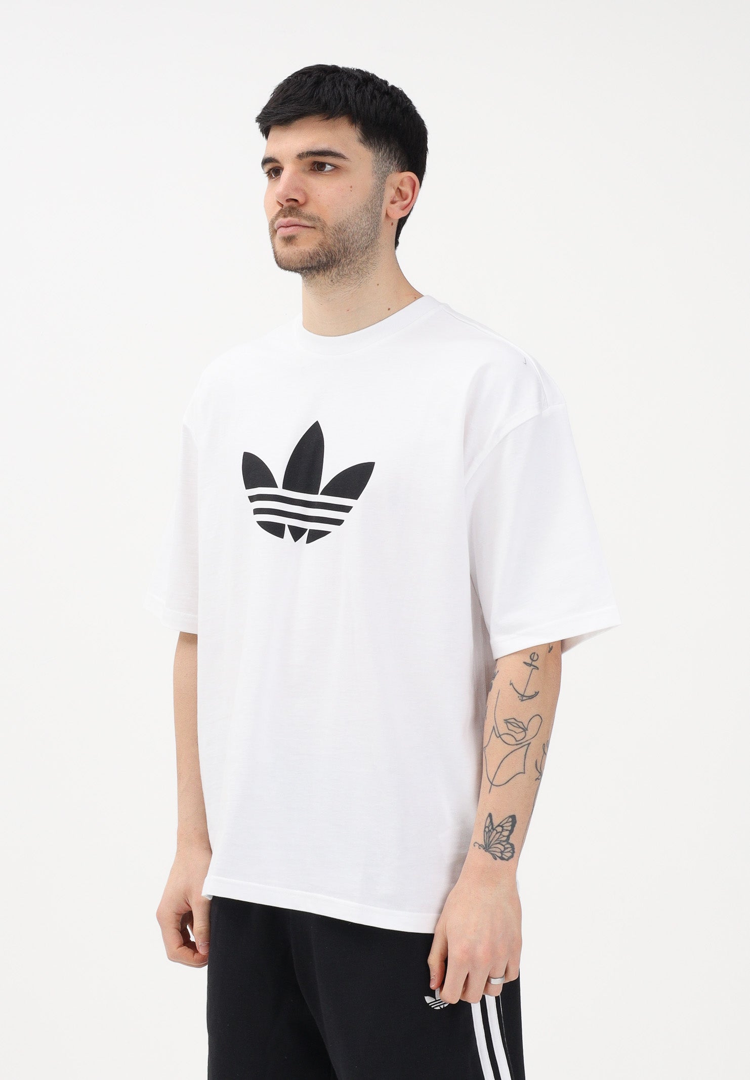 ADIDAS ORIGINALS T-shirt a manica corta TREFOIL bianca da uomo KE0901 . ADIDAS ORIGINALS 