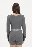 ADIDAS ORIGINALS Body a manica lunga ESSENTIALS RIB WASHED grigio da donna KE1121 . ADIDAS ORIGINALS 