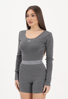 ADIDAS ORIGINALS Body a manica lunga ESSENTIALS RIB WASHED grigio da donna KE1121 . ADIDAS ORIGINALS 
