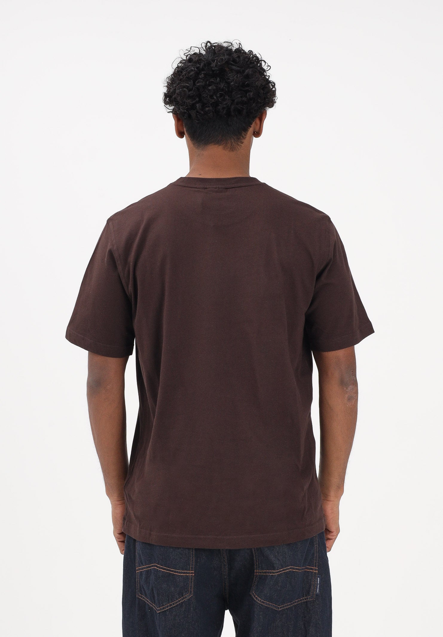 ADIDAS ORIGINALS T-shirt a manica corta Trefoil Essentials marrone da uomo KE1146 . ADIDAS ORIGINALS 