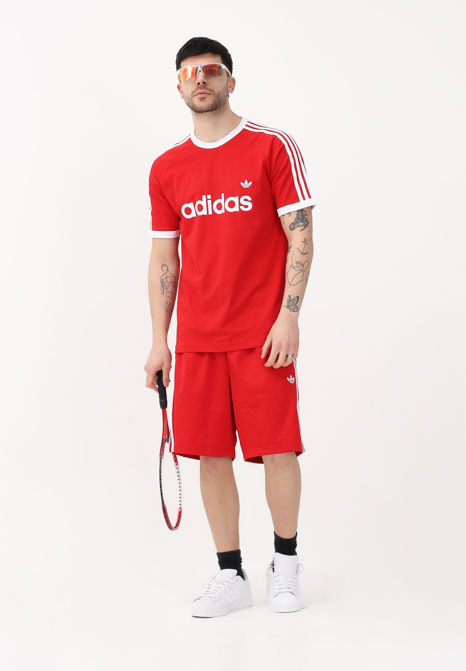 ADIDAS ORIGINALS Shorts sportivo Firebird rosso da uomo KE1377 . ADIDAS ORIGINALS 