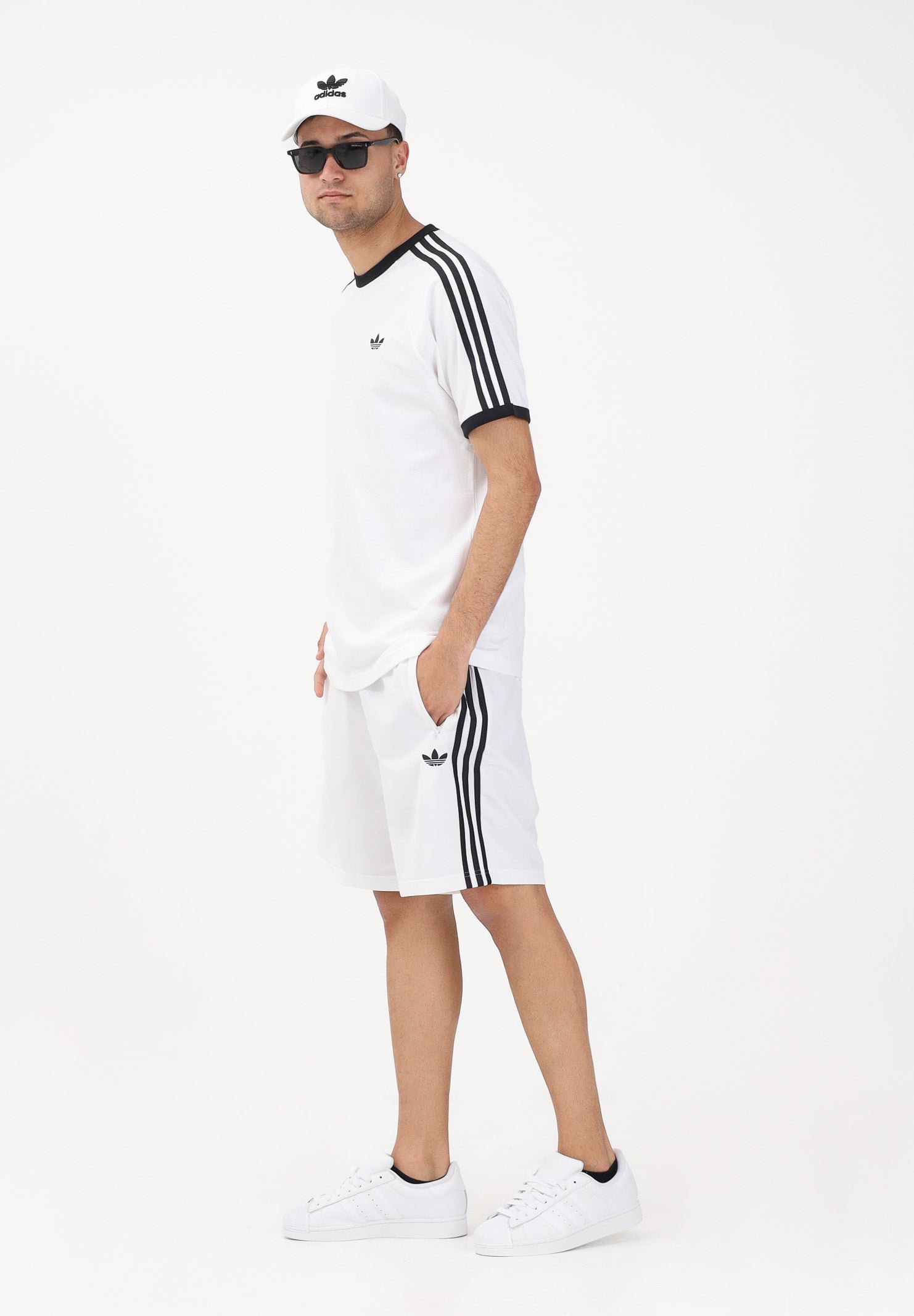 ADIDAS ORIGINALS Shorts sportivo Firebird bianco da uomo KE1378 . ADIDAS ORIGINALS 