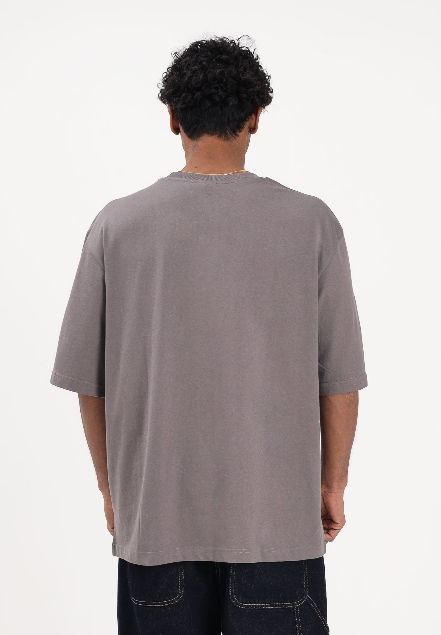 ADIDAS ORIGINALS T-shirt a manica corta ADICOLOR 3-STRIPES OVERSIZED grigia da uomo KE1591 . ADIDAS ORIGINALS 