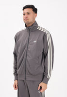 ADIDAS ORIGINALS Felpa con zip Firebird grigia e panna da uomo KE1645 . ADIDAS ORIGINALS 