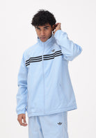 ADIDAS ORIGINALS Giacca a vento CHEST STRIPES celeste da uomo KE2164 . ADIDAS ORIGINALS 