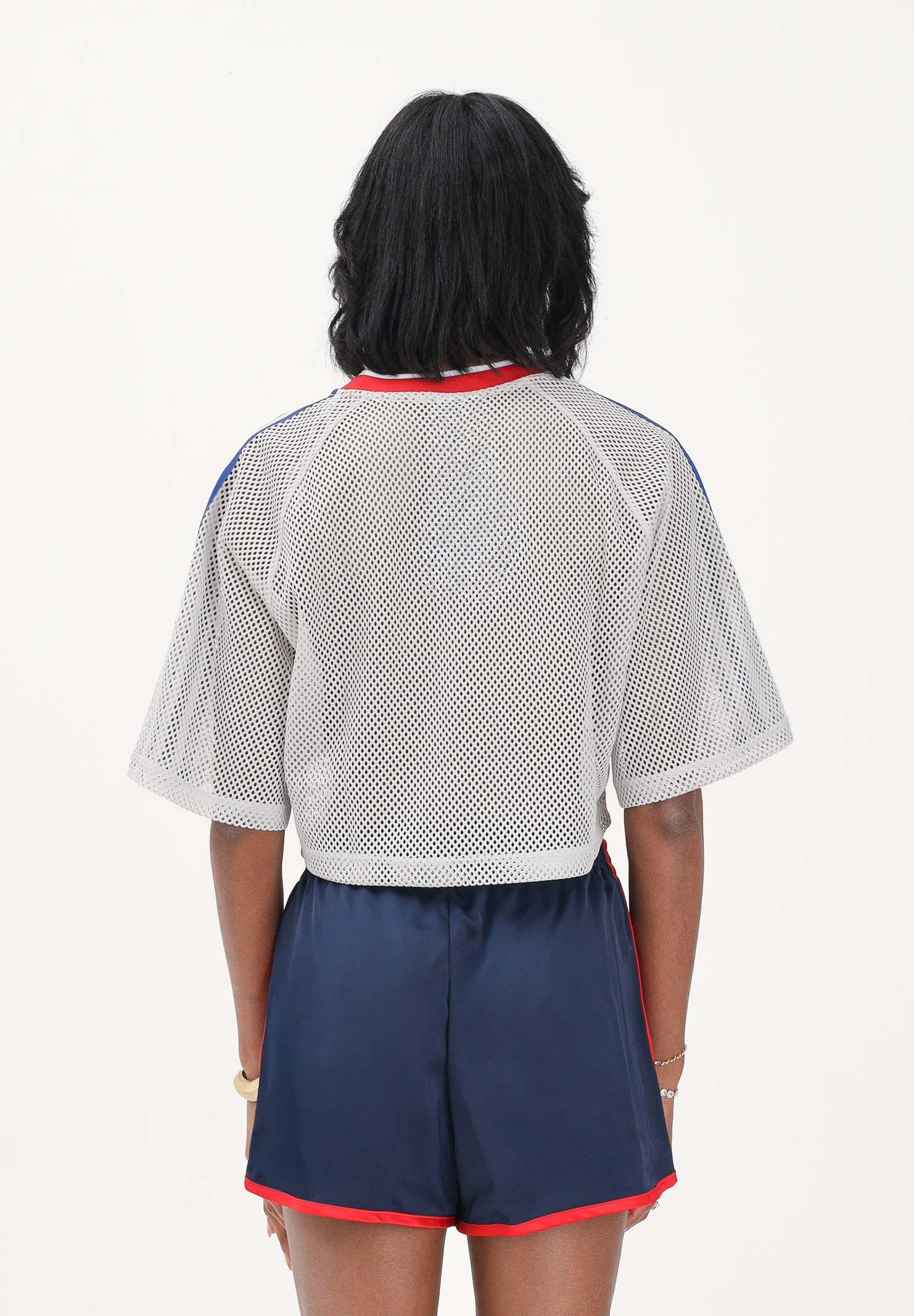 ADIDAS ORIGINALS T-shirt a manica corta Mesh Short Sleeve grigia da donna KE2358 . ADIDAS ORIGINALS 