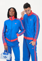 ADIDAS ORIGINALS Felpa con zip CLASSIC blu e rosso per uomo e donna KE2412 . ADIDAS ORIGINALS 