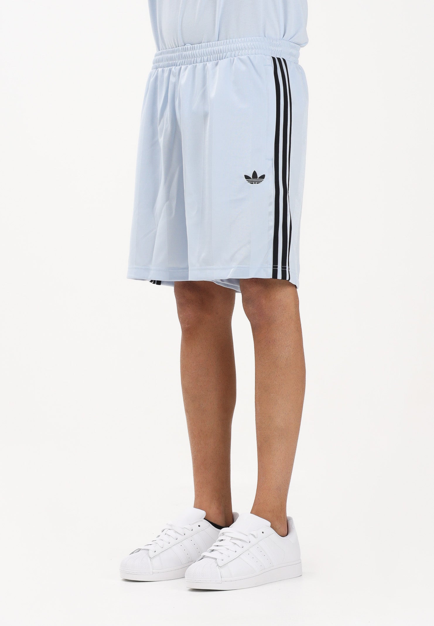 ADIDAS ORIGINALS Shorts sportivo 3-STRIPES LOOSE ENGINEERED celeste e nero da uomo KE2468 . ADIDAS ORIGINALS 